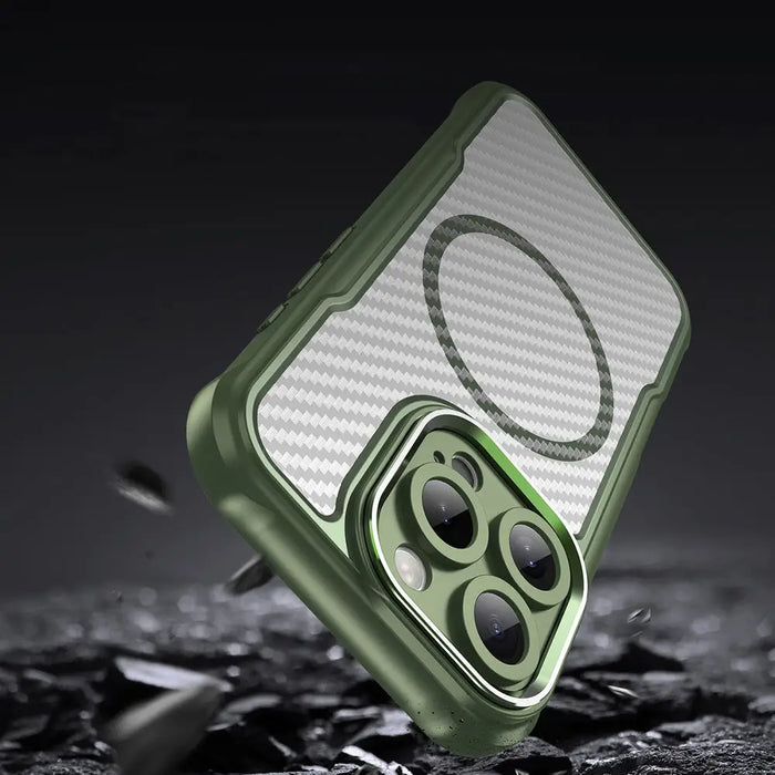 Leading Series MagSafe Silicone Case for iPhone 16 Pro - Green - Cell phone cases and covers<<<HurtelXML