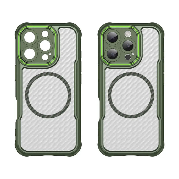 Leading Series MagSafe Silicone Case for iPhone 16 Pro - Green - Cell phone cases and covers<<<HurtelXML