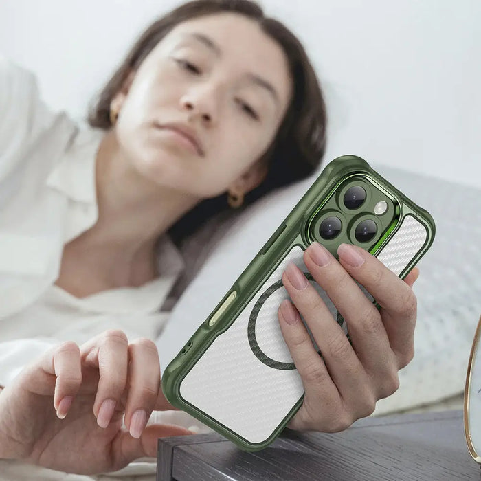 Leading Series MagSafe Silicone Case for iPhone 16 Pro Max - Green - Cell phone cases and covers<<<HurtelXML