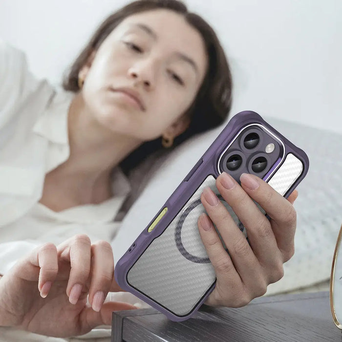 Leading Series MagSafe Silicone Case for iPhone 16 Pro - Purple - Cell phone cases and covers<<<HurtelXML