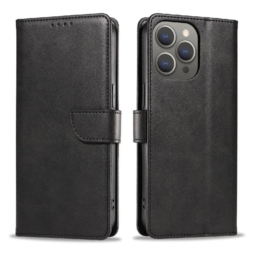 Leather Book Case for iPhone 16 Pro Max - black - Cell phone cases and covers<<<HurtelXML