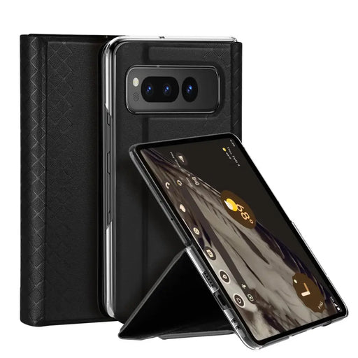 Leather flip and wallet case for Google Pixel Fold Dux Ducis Bril - black - Cell phone cases and covers<<<HurtelXML