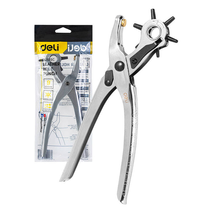 Leather Hole Punch 9’’ Deli Tools EDL1919C (silver) - Pliers<<<Tools<<<InnproXML