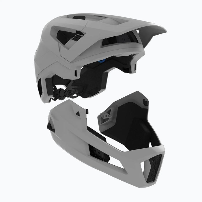 LEATT MTB Enduro 4.0 V23 bicycle helmet with removable chin bar, size L, black