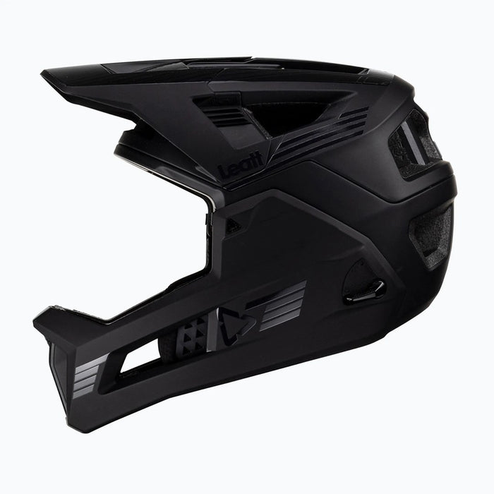 LEATT MTB Enduro 4.0 V23 bicycle helmet with removable chin bar, size M, black