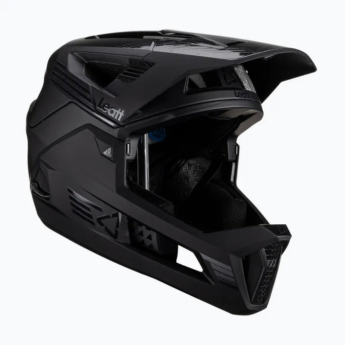 LEATT MTB Enduro 4.0 V23 bicycle helmet with removable chin bar, size M, black