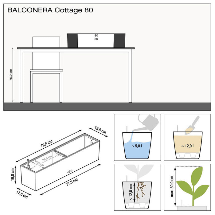 BALCONY 80CM LECHUZA COTTAGE