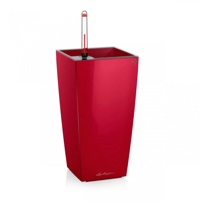 POT 14X14CM WITH IRRIGATION SYSTEM LECHUZA MAXI CUBI RED