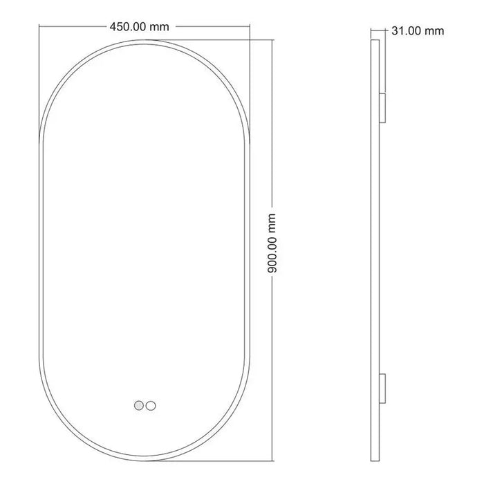 LED BATHROOM MIRROR 45X90 INTER CERAMIC VAYANA - Огледала<<<Мебели и огледала за баня<<<Баня<<<Praktiker