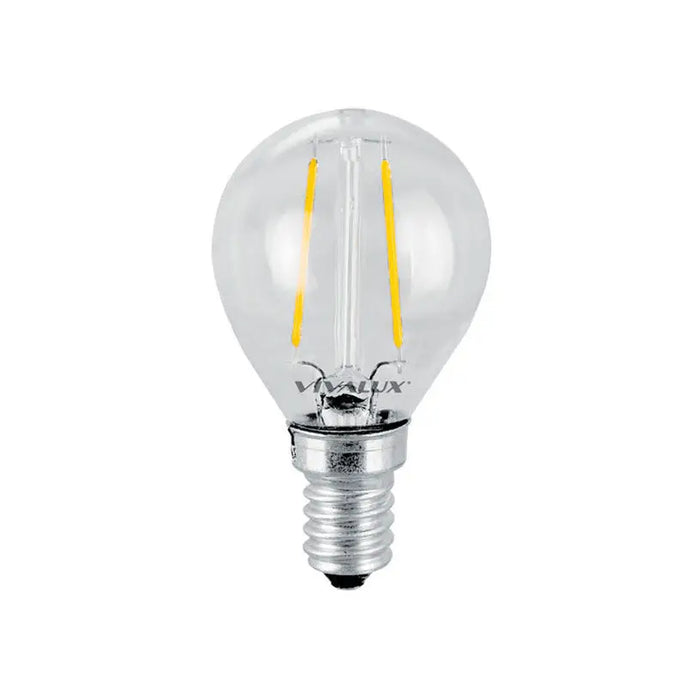 LED BULB E14 4W 470LM 3000K BALL FILAMENT VIVALUX GF45 - Декоративни крушки<<<Електрически