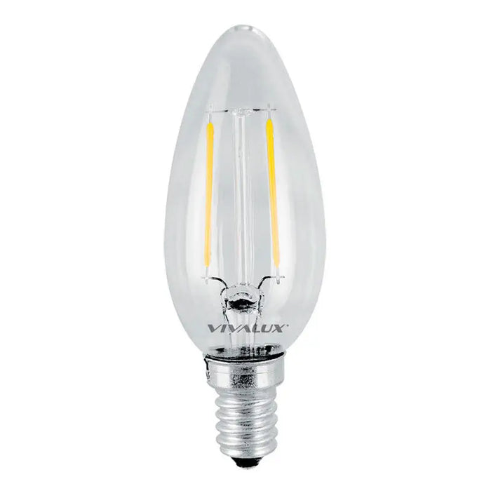LED BULB E14 4W 470LM 3000K CANDLE FILAMENT VIVALUX - Декоративни крушки<<<Електрически