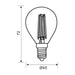LED BULB E14 7W 230V 3000K 960LM FILAMENT VIVALUX FLICK LED PREMIUM - Декоративни крушки<<<Електрически