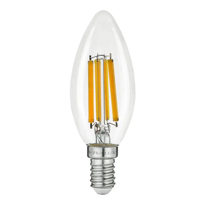 LED BULB E14 7W 230V 3000K 960LM FILAMENT VIVALUX FLICK LED PREMIUM - Декоративни крушки<<<Електрически
