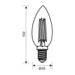 LED BULB E14 7W 230V 4000K 960LM FILAMENT VIVALUX FLICK LED PREMIUM - Декоративни крушки<<<Електрически