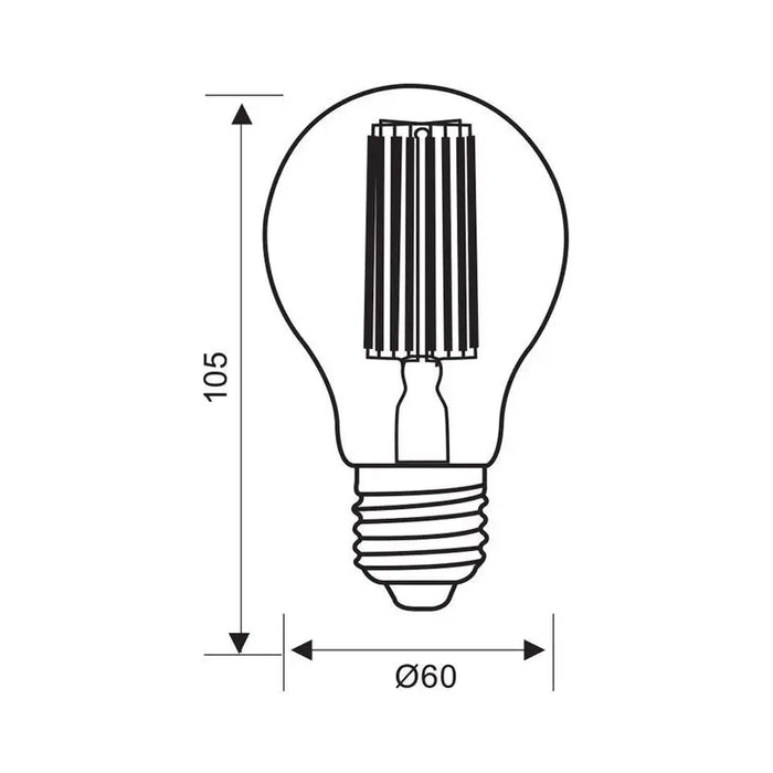 LED BULB E27 14W 230V 3000K 2000LM FILAMENT VIVALUX FLICK LED PREMIUM - Декоративни крушки<<<Електрически