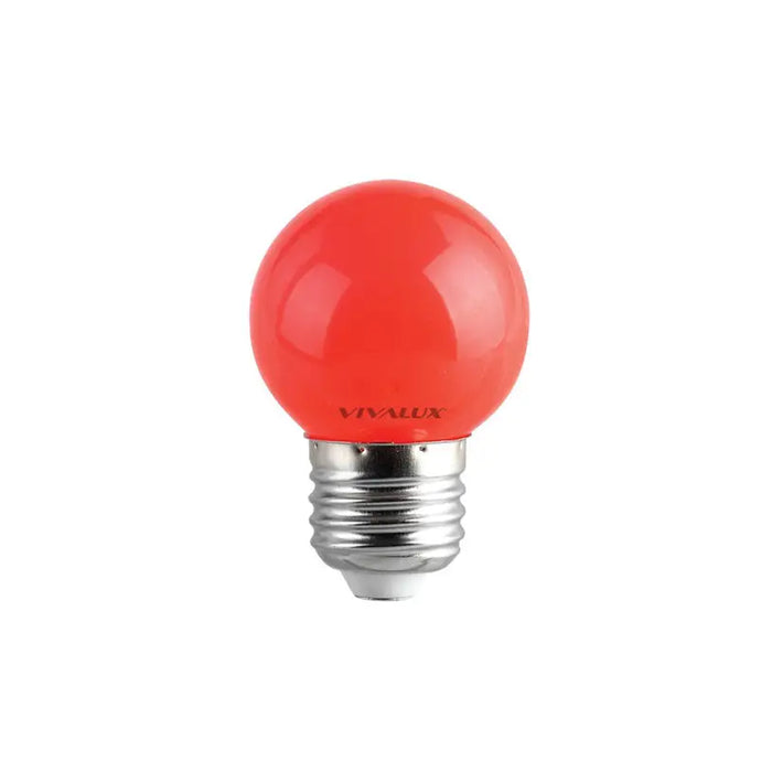 LED BULB E27 1W BALL RED VIVALUX COLORS - Декоративни крушки<<<Електрически крушки<<<Осветление<<<Praktiker&&&LED