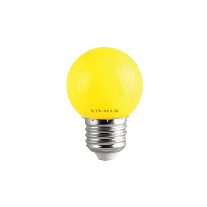 LED BULB E27 1W BALL YELLOW VIVALUX COLORS - Декоративни крушки<<<Електрически крушки<<<Осветление<<<Praktiker&&&LED