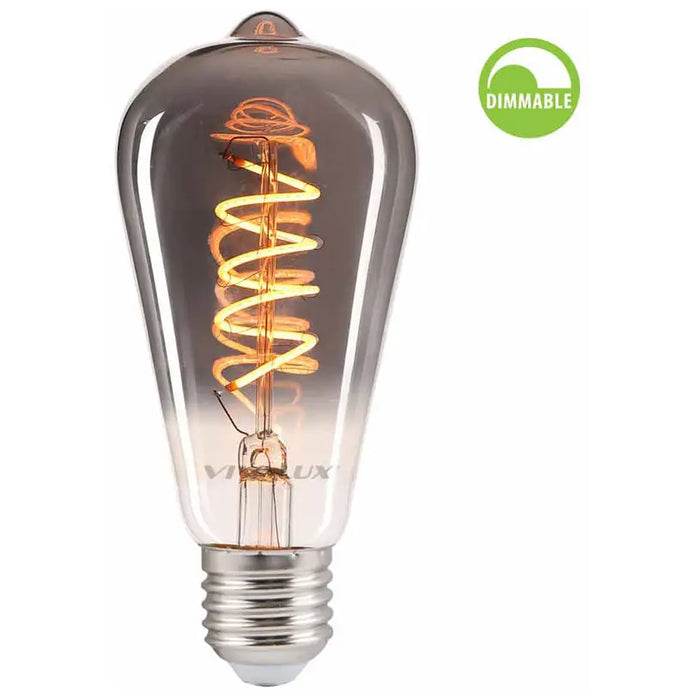 LED BULB E27 4W 1800K 100LM STS64 FILAMENT DIMMABLE VIVALUX FLICK SMOKE - Декоративни крушки<<<Електрически