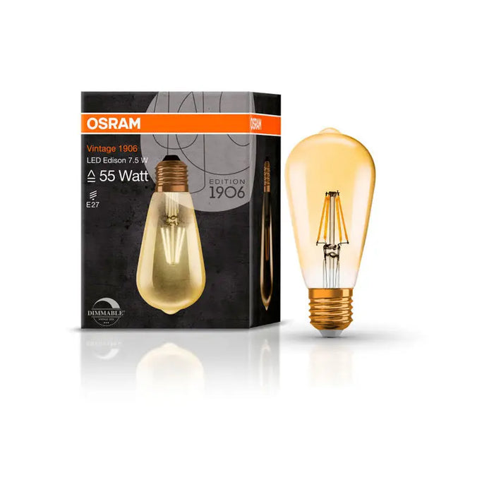 LED BULB E27 6.5W VINTAGE EDISON GOLD OSRAM - Декоративни крушки<<<Електрически крушки<<<Осветление<<<Praktiker