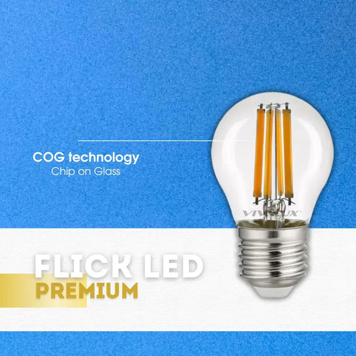 LED BULB E27 7W 230V 4000K 960LM FILAMENT VIVALUX FLICK LED PREMIUM - Декоративни крушки<<<Електрически