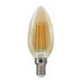 LED BULB FILAMENT E14 6W C35 2700K 806LM LIGHTEX GOLD - Декоративни крушки<<<Електрически