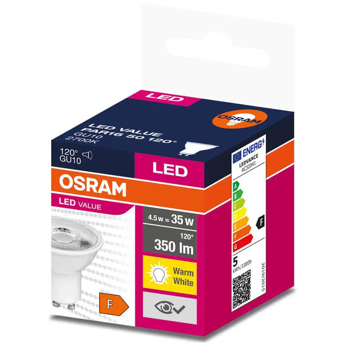 LED BULB GU10 4.5W 2700K OSRAM - Led крушки<<<Електрически крушки<<<Осветление<<<Praktiker&&&LED