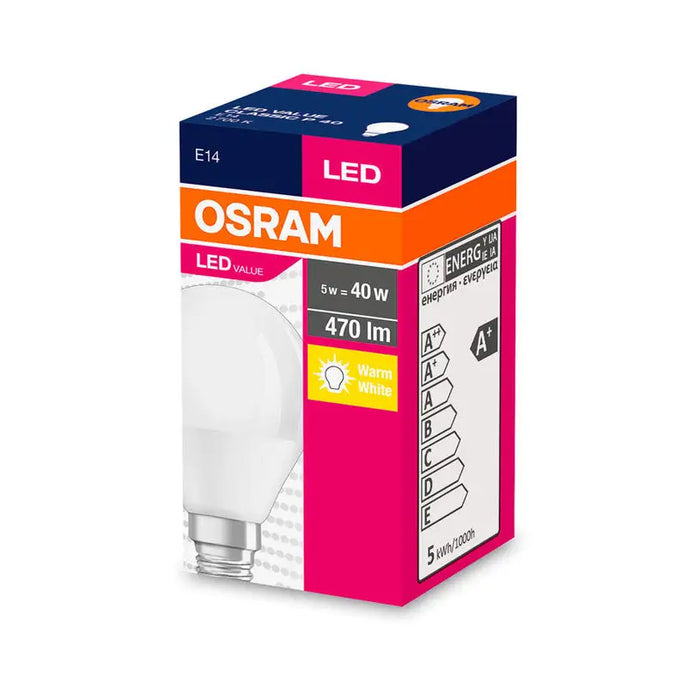 LED BULB OSRAM E14 5W 470LM 2700K BALL - Led крушки<<<Електрически крушки<<<Осветление<<<Praktiker&&&Крушки<<<Дом и