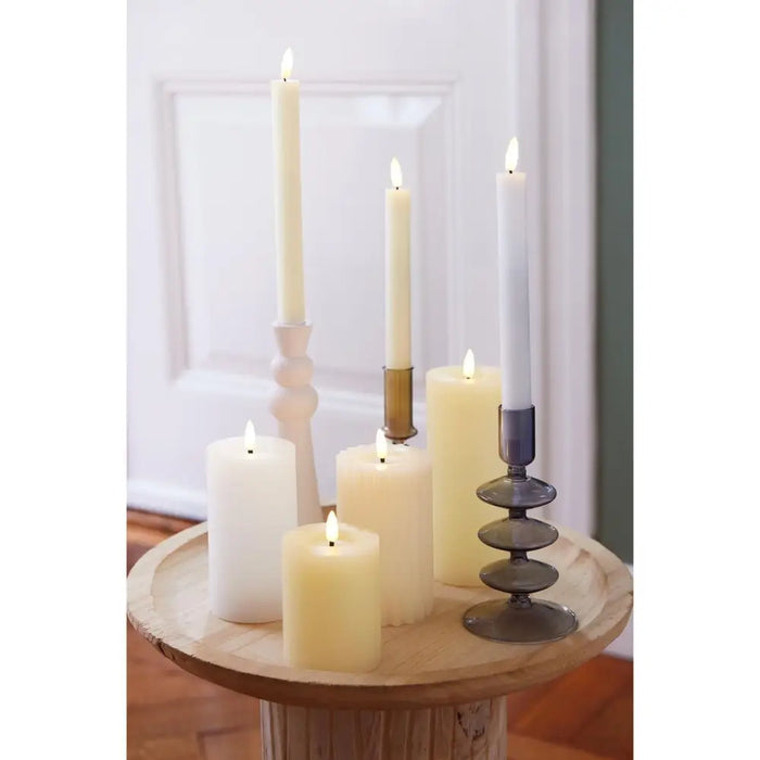 LED Candle Lumineo Beige Cream Ø 7 x 11,2 cm (AAA) - Декорация и Осветление<<<Дом Градина<<<BigBuy&&&LED