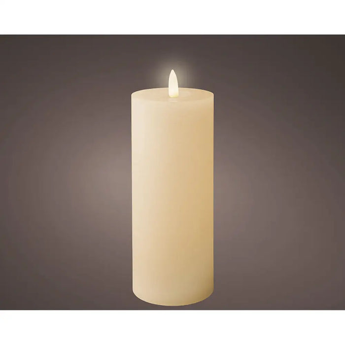 LED Candle Lumineo Beige Cream Ø 7 x 19 cm (AAA) - Декорация и Осветление<<<Дом Градина<<<BigBuy&&&LED