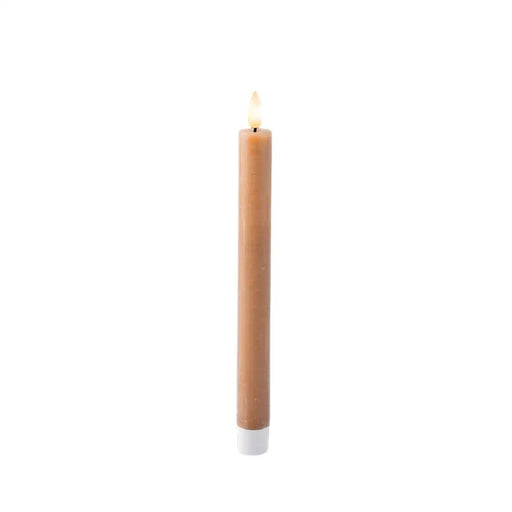 LED Candle Lumineo Brown Ø 2,2 x 24,5 cm Flame effect 2 Units - Коледни украси<<<Декорация и Осветление<<<Дом