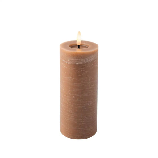 LED Candle Lumineo Brown Ø 7 x 19 cm Flame effect (AAA) - Декорация и Осветление<<<Дом Градина<<<BigBuy&&&LED