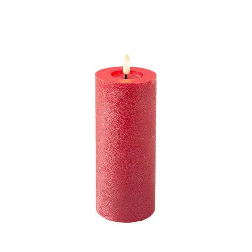 LED Candle Lumineo Red Ø 7 x 19 cm Rustic (AAA) - Декорация и Осветление<<<Дом Градина<<<BigBuy&&&LED