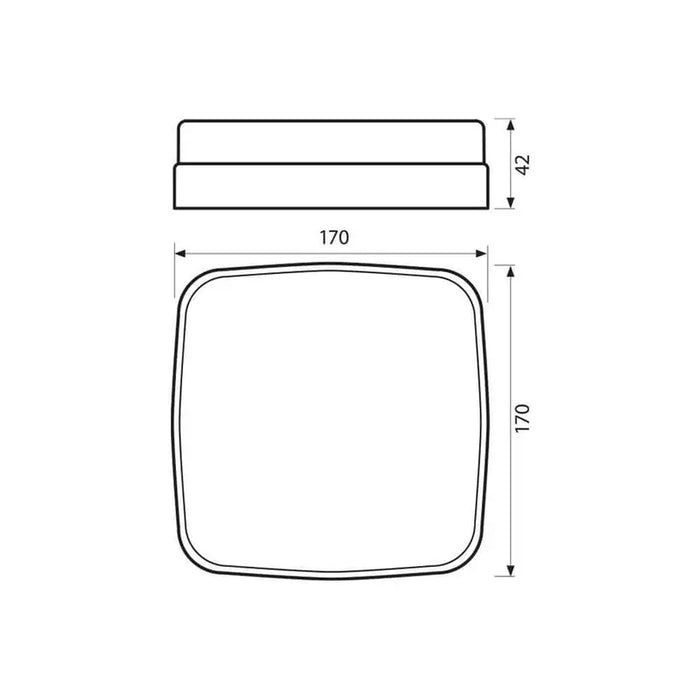 LED CEILING 16W 4000K IP54 WHITE VIVALUX BALI/S LED - Влагозащитени осветителни тела<<<Външно