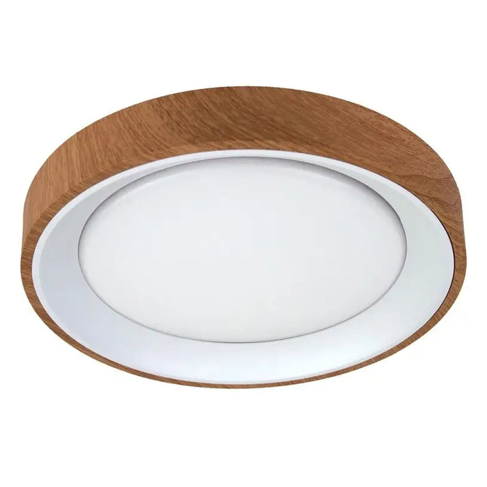LED CEILING LAMP 12W 4000K Ф26CM WHITE/WOOD INTO VIDA - LED плафони<<<Вътрешно