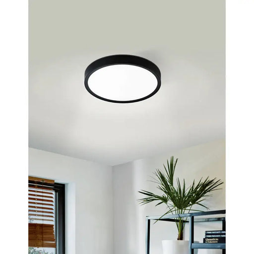 LED CEILING LAMP 17.3W 3000K 34CM BLACK EGLO GIGLIO - LED плафони<<<Вътрешно осветление<<<Осветление<<<Praktiker&&&LED