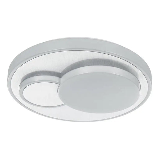 LED CEILING LAMP 19.5W 3000K 2300LM Ф38CM SCRATCHED ALUMINUM EGLO LEPRESO - LED плафони<<<Вътрешно