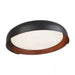 LED CEILING LAMP 24W 3000-6000K 46CM BLACK/WOOD LIGHTEX CABANA - LED плафони<<<Вътрешно