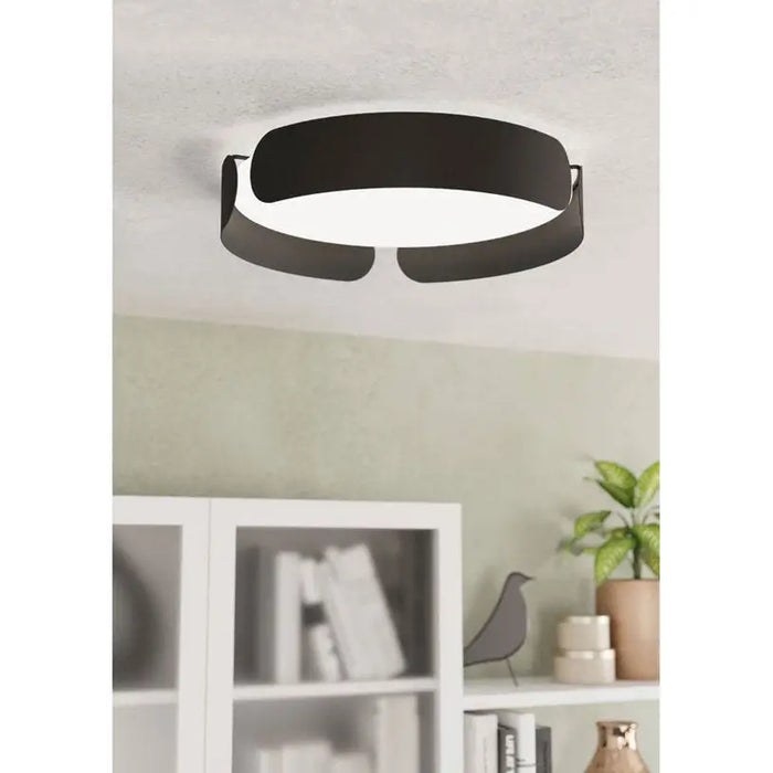 LED CEILING LAMP 24W 3000K 35CM BLACK EGLO VALCASOTTO - LED плафони<<<Вътрешно осветление<<<Осветление<<<Praktiker