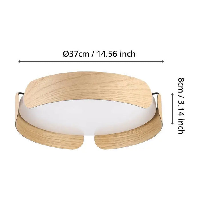 LED CEILING LAMP 24W 3000K 35CM OAK EGLO VALCASOTTO - LED плафони<<<Вътрешно осветление<<<Осветление<<<Praktiker