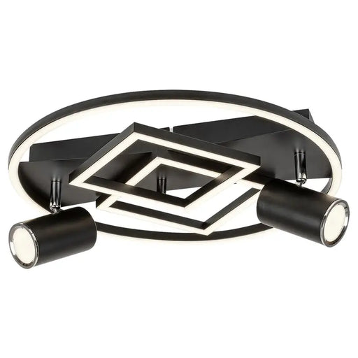 LED CEILING LAMP 40W 4000K BLACK RABALUX AZTEC - LED плафони<<<Вътрешно осветление<<<Осветление<<<Praktiker
