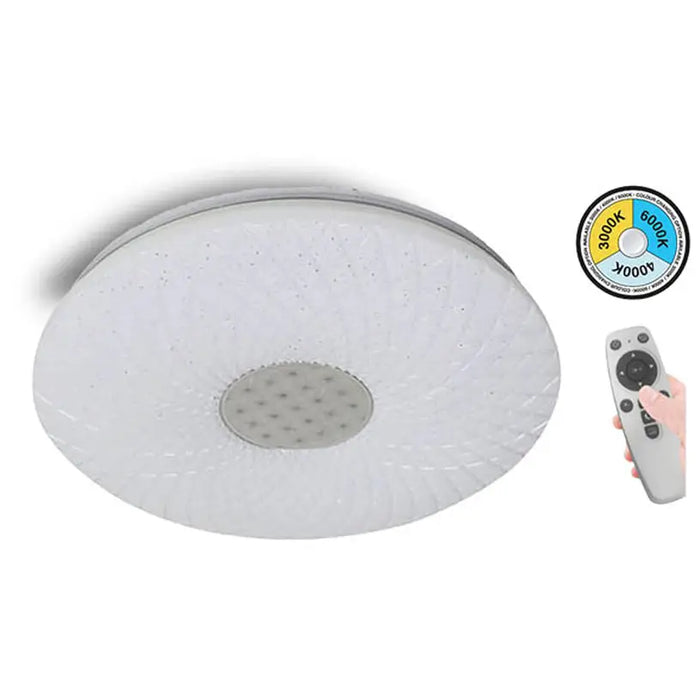 LED CEILING LAMP 72W 48CM DIMMABLE REMOTE CONTROL VITO PEARL-2 - LED плафони<<<Вътрешно