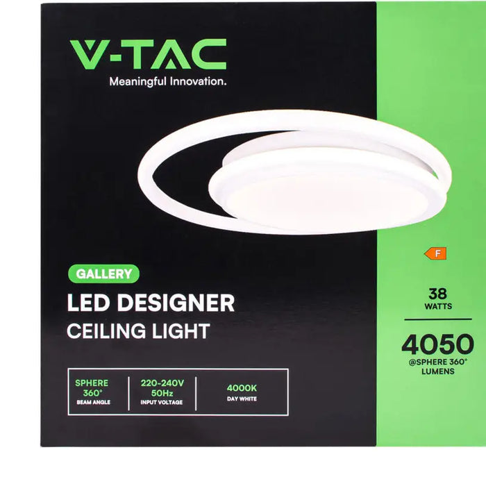 LED CEILING LIGHT 38W 4000K BLACK V-TAC - LED плафони<<<Вътрешно осветление<<<Осветление<<<Praktiker