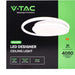 LED CEILING LIGHT 38W 4000K BLACK V-TAC - LED плафони<<<Вътрешно осветление<<<Осветление<<<Praktiker