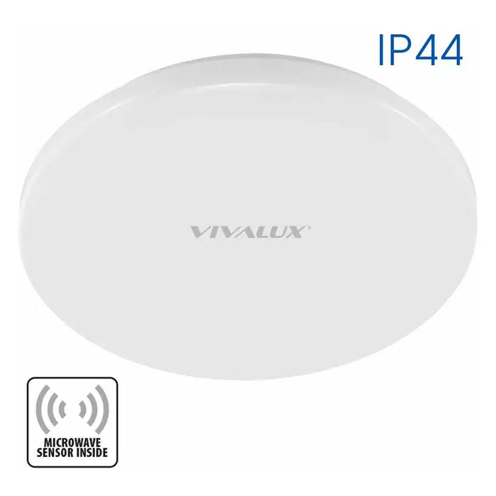 LED CEILING WITH SENSOR 12W 4000K 950LM IP44 VIVALUX KENA - Осветителни тела със сензор<<<Външно