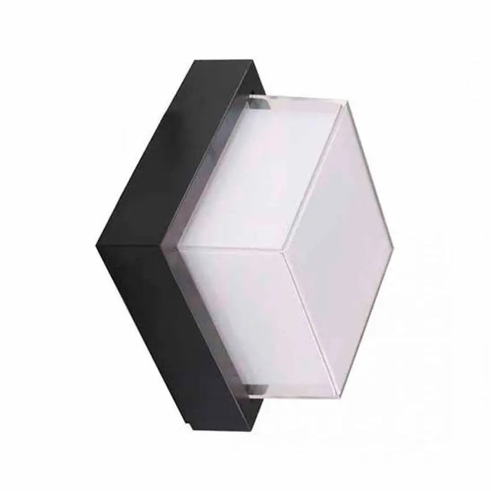LED FACADE FIXTURE SQUARE 7W 3000K 550LM IP65 BLACK V-TAC - Фасадни тела<<<Външно