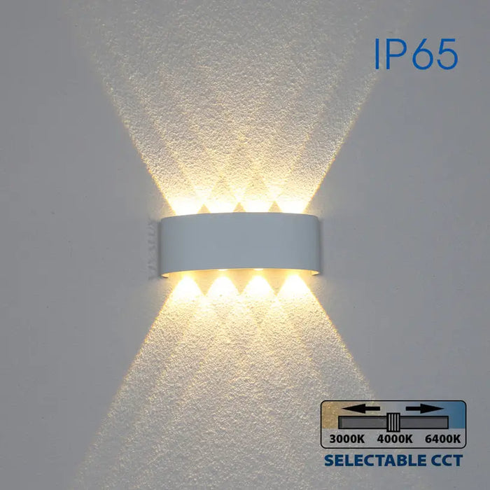 LED FACADE LUMINAIRET 8W 3000-6400K IP65 WHITE VIVALUX ARUBA - Фасадни тела<<<Външно