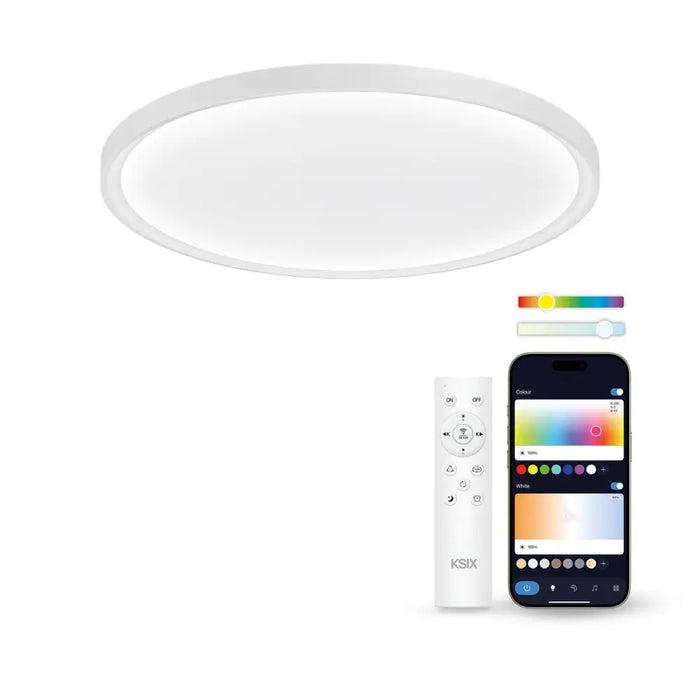 LED Flush-fitting ceiling light KSIX SmartLED KSIX Halo 2 White Plastic 25 W (3000k - 6500k) (6500 K) - Декорация и