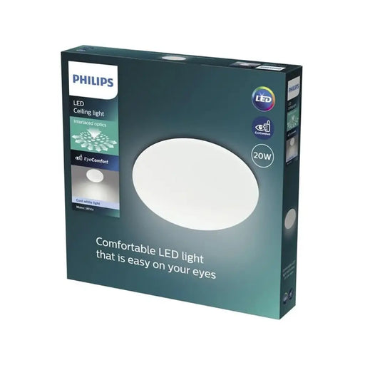 LED Flush-fitting ceiling light Philips Moire Ø 38 cm White Metal - Декорация и Осветление<<<Дом
