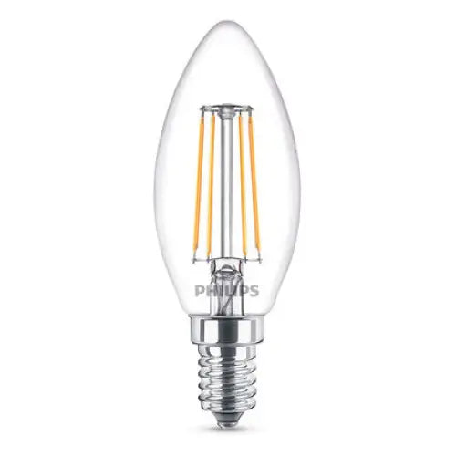 LED KR E14 4W 470LM 2700K CANDLE FILAMENT PHILIPS - Декоративни крушки<<<Електрически