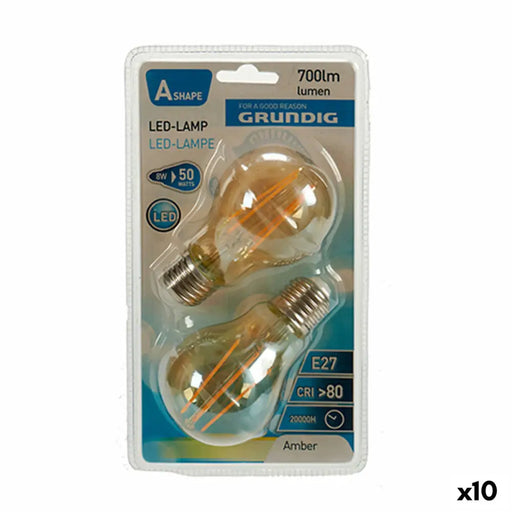 LED lamp Grundig 8 W 2300 K E27 Amber 700 lm (10Units) (6 x 10 x 6 cm) - Декорация и Осветление<<<Дом